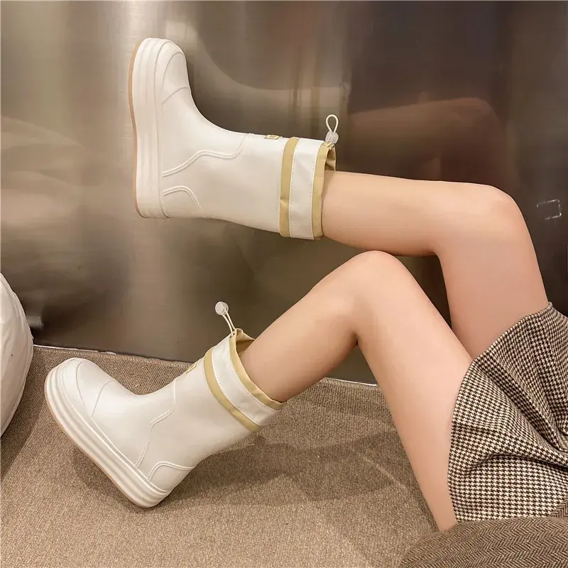 Lady Rain Boots Fashion Non-slip Soft Comfort Waterproof Rain Boots Women Outdoor Hiking School Rainy Days On Foot Camping