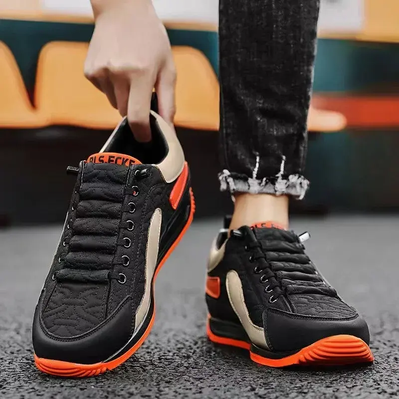 Men's Casual Thick Soled Sneakers Breathable Shoes New Autumn Men Slip on Antiskid Walking Flats Shoes Fashion Vulcanized Shoes