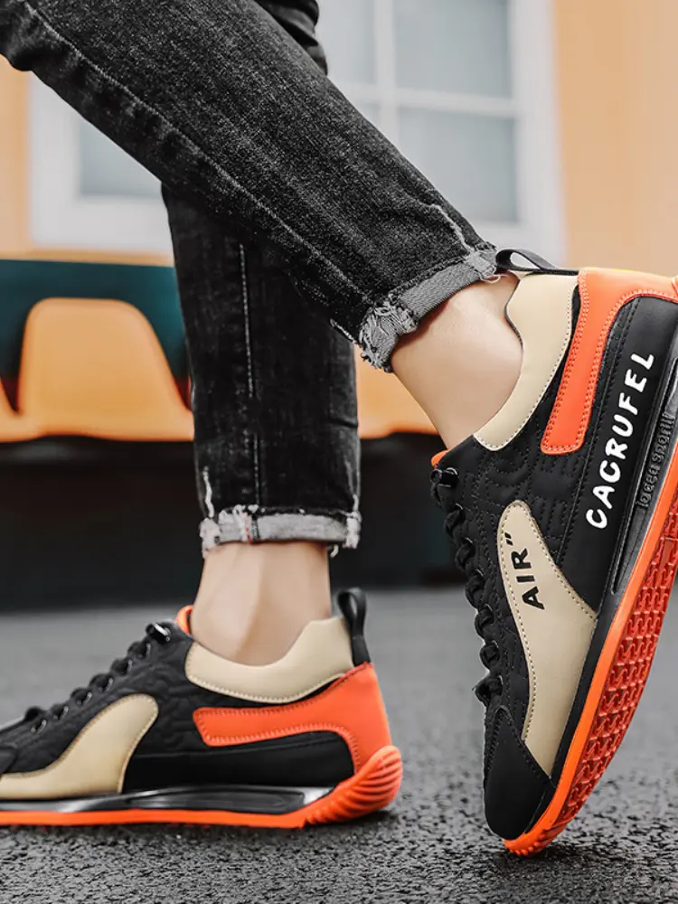 Men's Casual Thick Soled Sneakers Breathable Shoes New Autumn Men Slip on Antiskid Walking Flats Shoes Fashion Vulcanized Shoes
