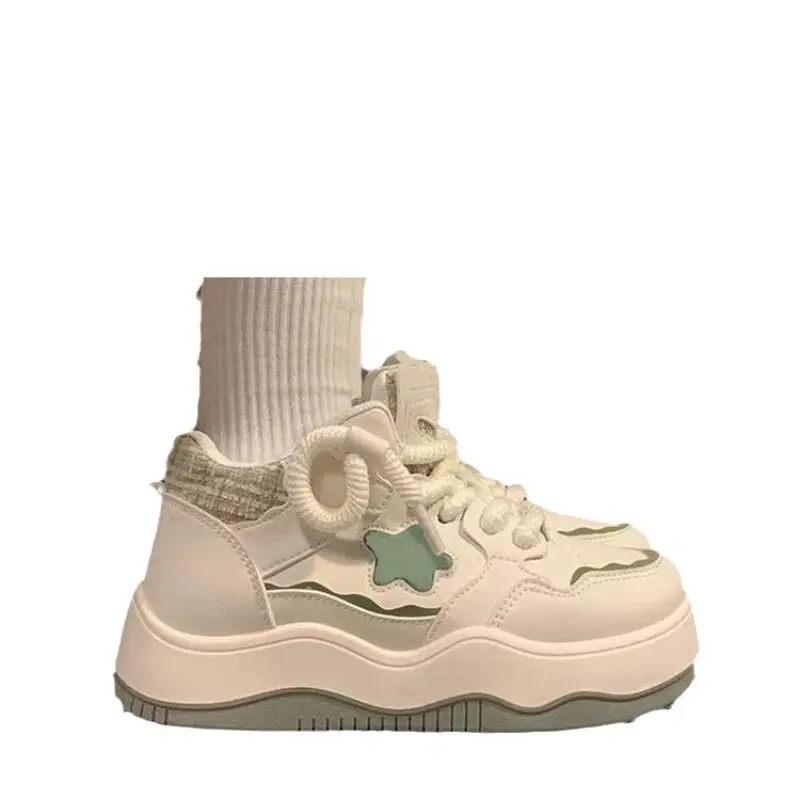 Women Platform Sneakers Female Autumn New Fashion Thick Sole Lace Up Sports Shoes Comfortable Casual Ladies Leisure Board Shoes