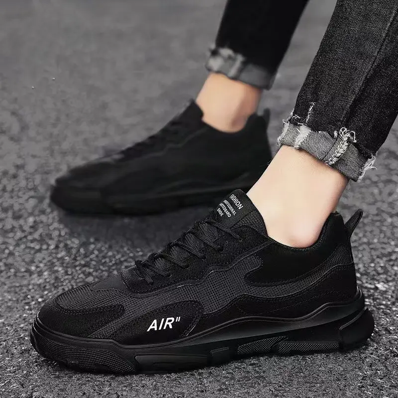 New Climbing Safety Shoes for Men Mesh Breathable Outdoor Sports Trend Low-top Skating Shoe Male Light Non-slip Platform Sneaker