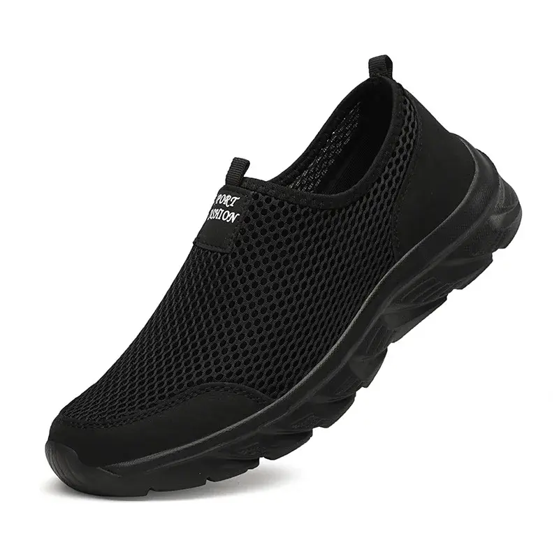 Lightweight Casual Shoes Soft Sole Men Shoes Sneakers Mesh Breathable Slip-On Loafers Big Size 35-42