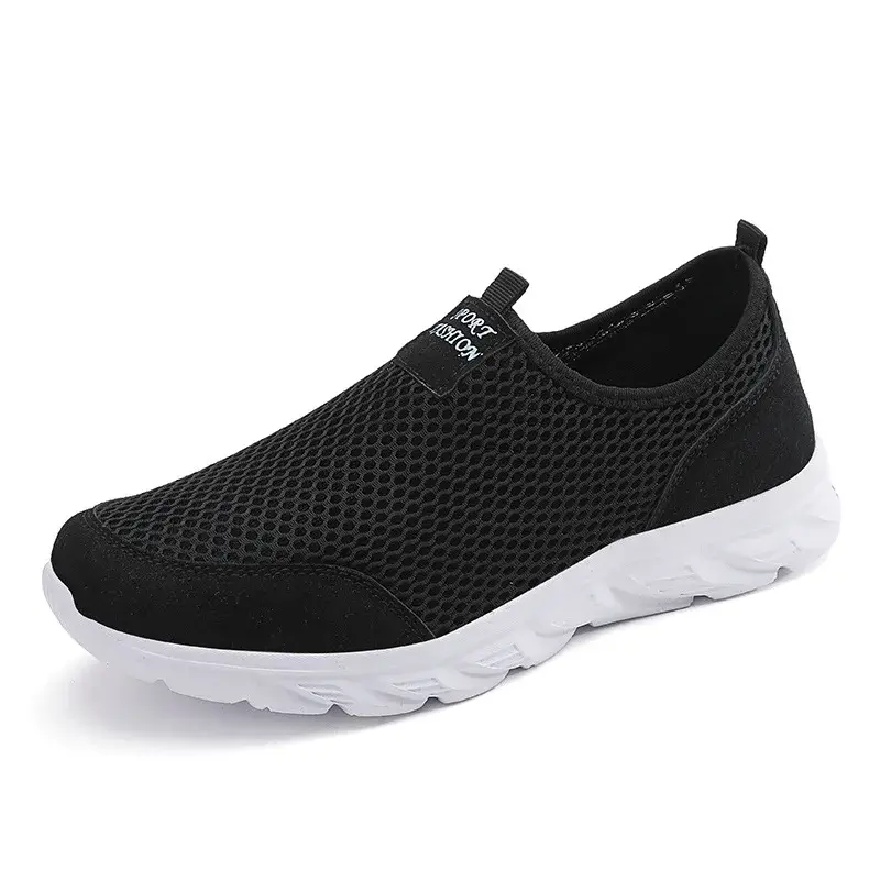 Lightweight Casual Shoes Soft Sole Men Shoes Sneakers Mesh Breathable Slip-On Loafers Big Size 35-42