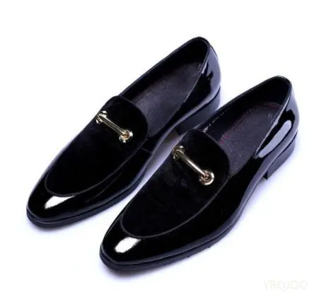 Leather Shoes Men Luxury Business Oxford  Breathable Patent Leather Formal Shoes Plus Size Man Office Wedding Flats Male Black