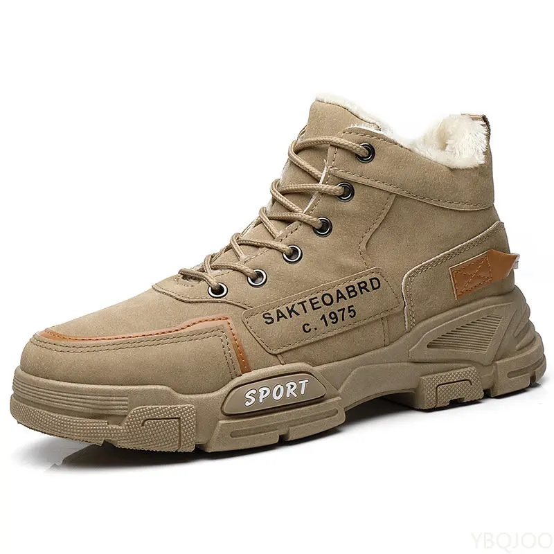 Men's Ankle Boots Fashion Male Vintage Styles Winter Boots Casual Men Shoes Comfortable Platform Shoes Tooling SkateBoard Shoes