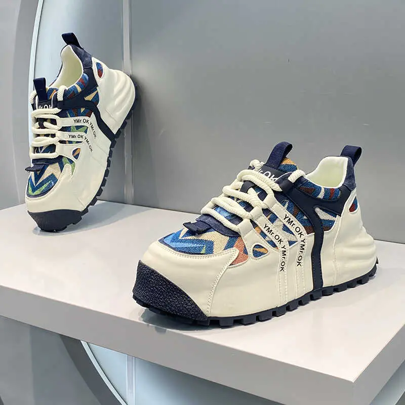 2025 New Luxury Men's Sneakers Tall Thick Bottom Youth Casual Shoes Comfortable Durable Breathable Running Sports Shoes