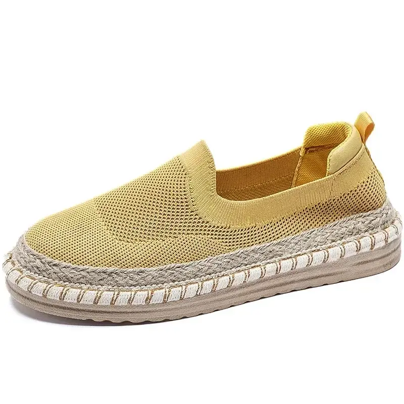 Women's Breathable Sneakers Flat Casual Shoes Slip on Ladies Loafers Vulcanized Shoes Walking Sneaker Footware 2025