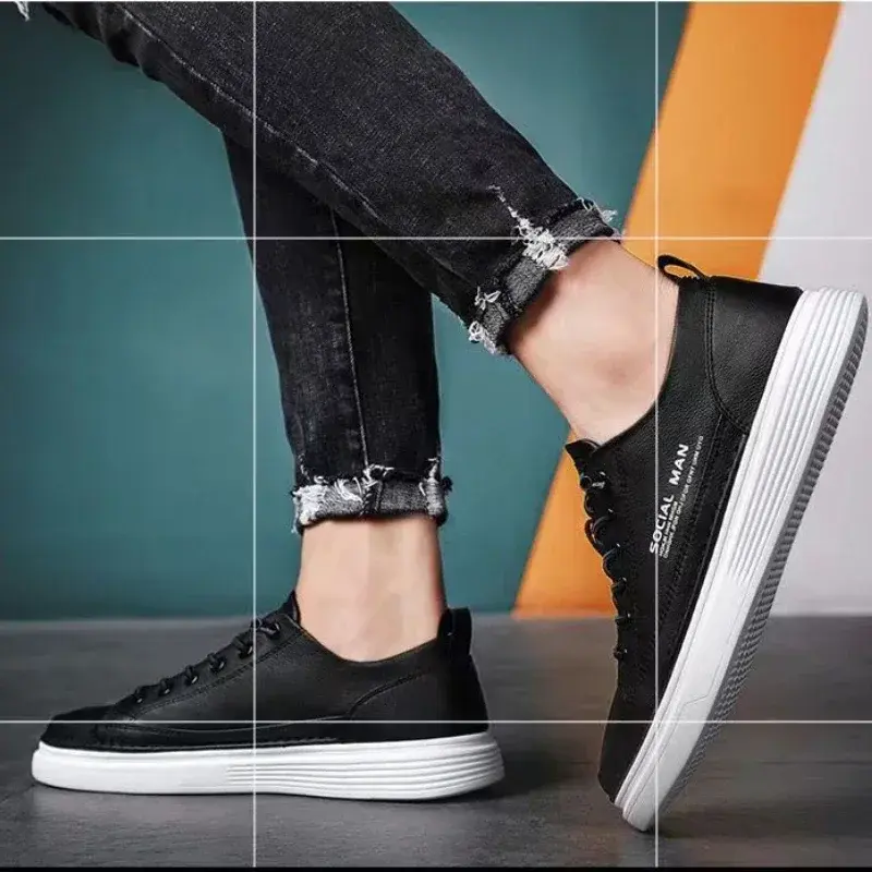 Men's Shoes Autumn  Trend Breathable Lightweight Soft Soled Shoes Casual Flat Bottom Comfort Anti Slip Elastic Band Sneakers