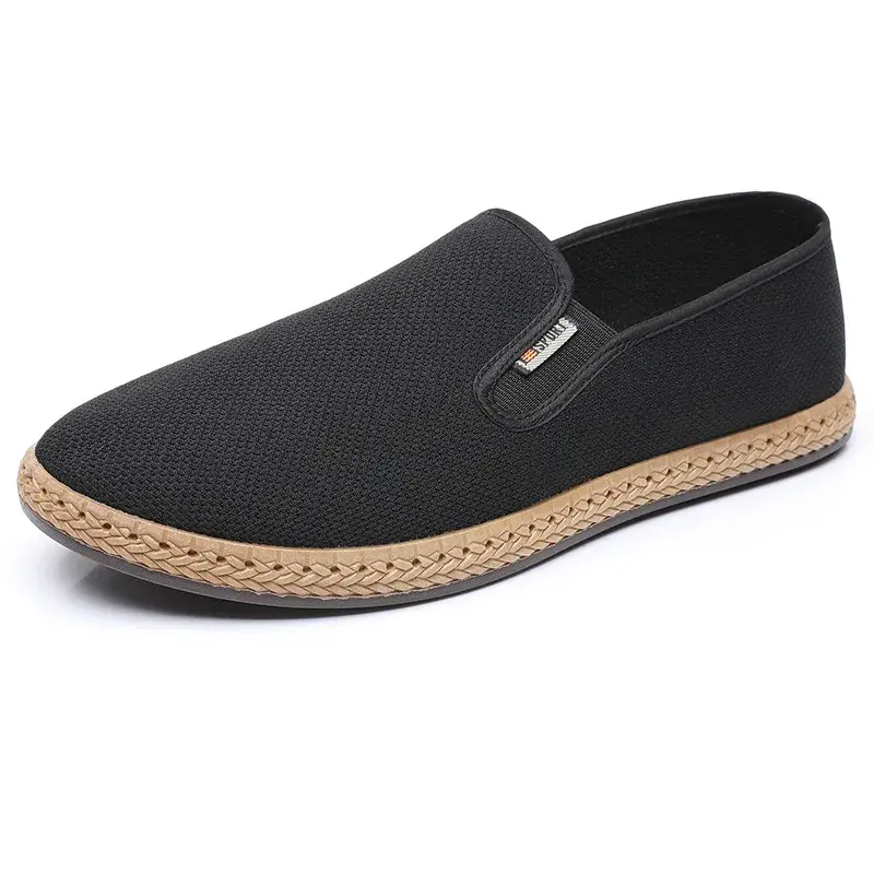 2025 New men's simple breathable shoes lightweight casual shoes soft sole anti-skid soft comfortable slip-on lazy shoes