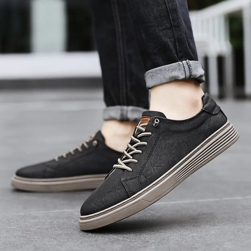 Italian Genuine Leather Casual Shoes Men's Lace Up Oxford  Outdoor Jogging  Office Men's Dress Shoes Large Size 36-47