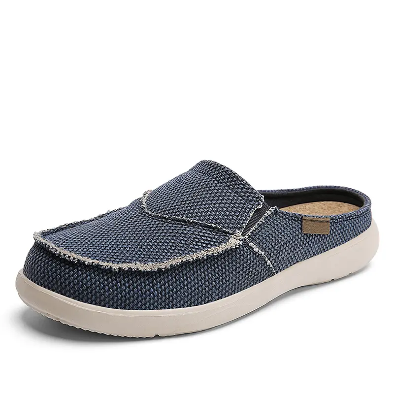 Denim Canvas Men Breathable Casual Shoes Outdoor Non-Slip Sneakers Comfortable Driving Shoes Men's Loafers Big Size