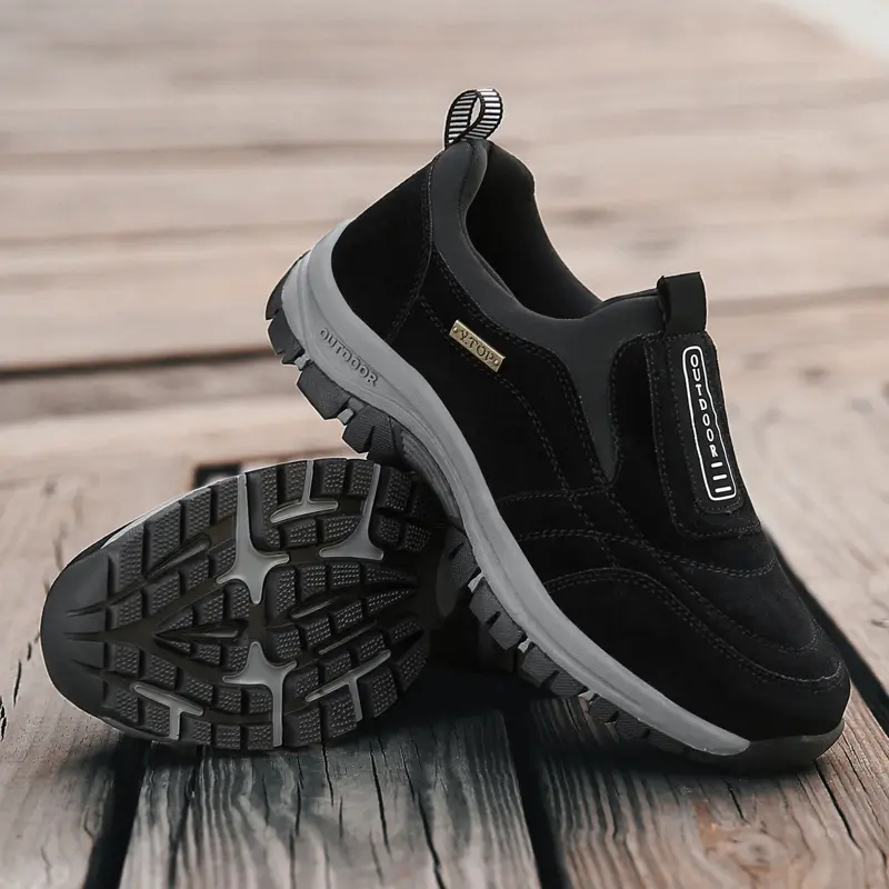 Outdoor Shoe Men Sneakers Sping Slip On Casual Men Shoes Breathable Suede Leather Shoe Anti-skid Walking Shoe Hot Sale Footwear