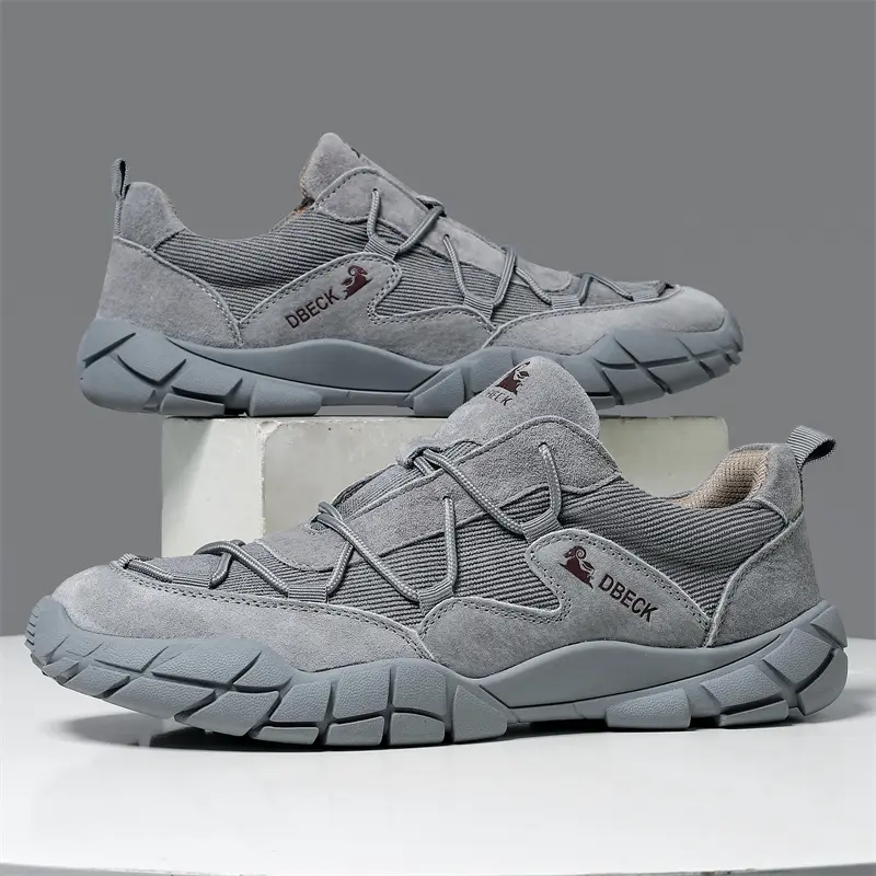 Genuine Leather Splicing Men Casual Shoes High Quality Outdoor Sneakers Breathable Men's Shoes Non-slip Flat Loafers Size 38-45