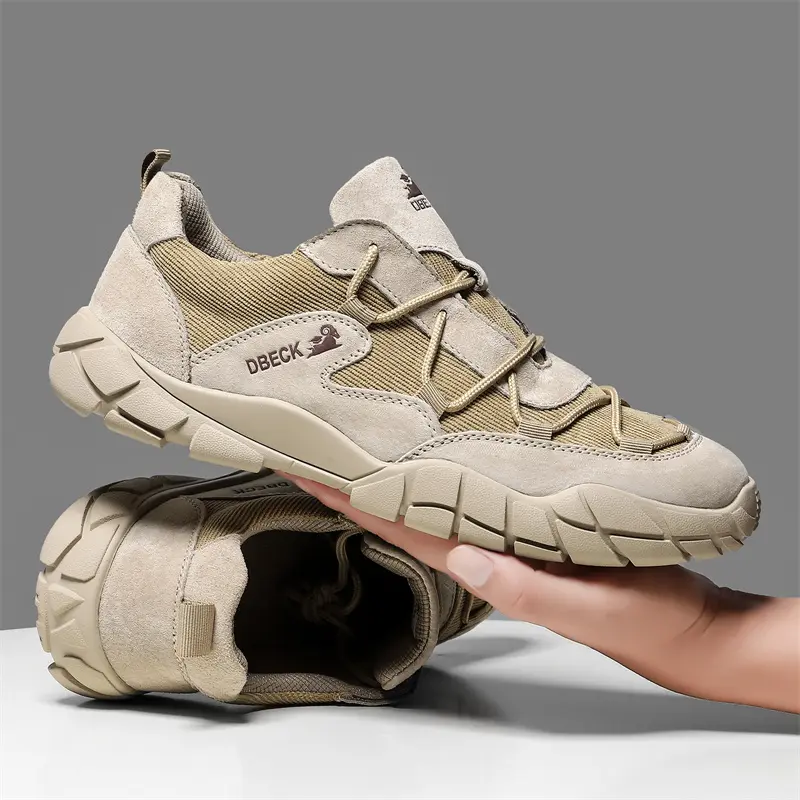 Genuine Leather Splicing Men Casual Shoes High Quality Outdoor Sneakers Breathable Men's Shoes Non-slip Flat Loafers Size 38-45