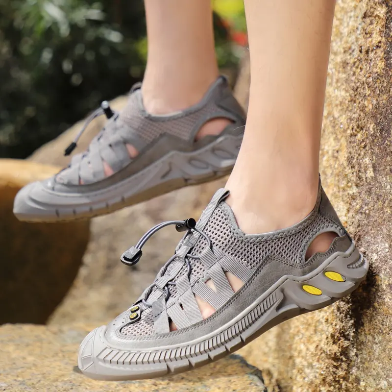 High Quality Men Sandals Summer Comfortable Soft Men's Shoes Outdoor Handmade Casual Beach Sandals Wading Sneakers Size 38-46
