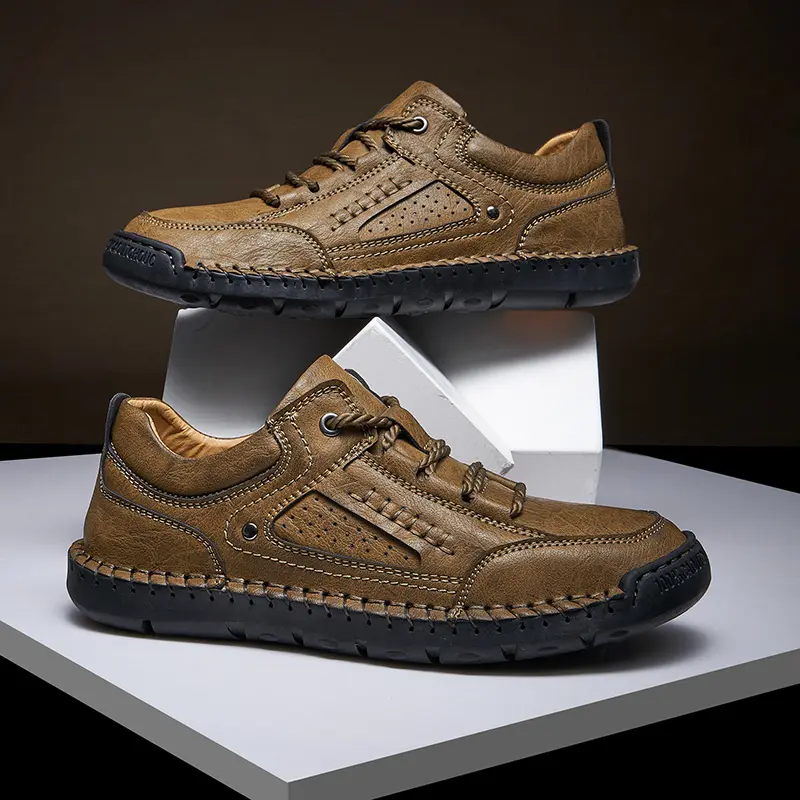 New Outdoor Handmade Men's Shoes Lightweight Fashion Men's Sneakers Breathable Men Casual Shoes Comfortable Men's Driving Shoes