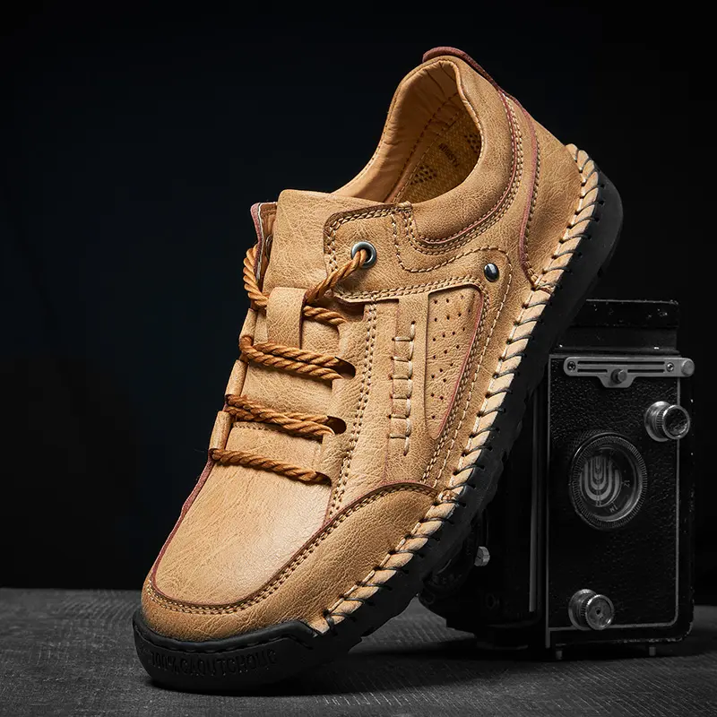 New Outdoor Handmade Men's Shoes Lightweight Fashion Men's Sneakers Breathable Men Casual Shoes Comfortable Men's Driving Shoes