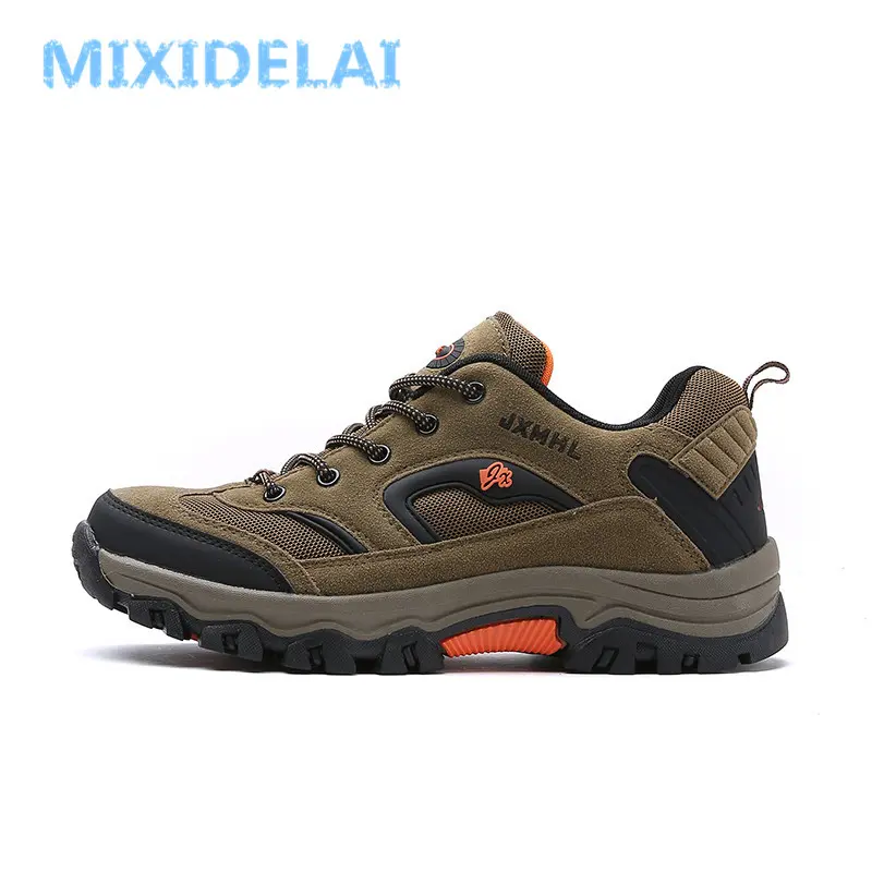 MIXIDELAI Big Size 39-47 Fashion Men Shoes Comfortable Waterproof Outdoor Casual Shoes Lace-Up Spring Autumn Rubber Sneakers