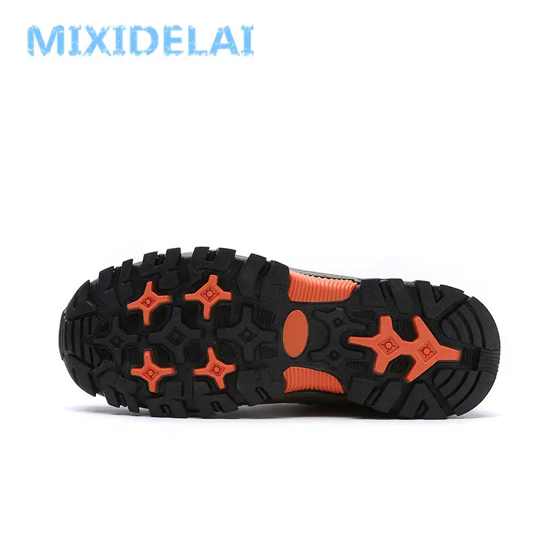 MIXIDELAI Big Size 39-47 Fashion Men Shoes Comfortable Waterproof Outdoor Casual Shoes Lace-Up Spring Autumn Rubber Sneakers
