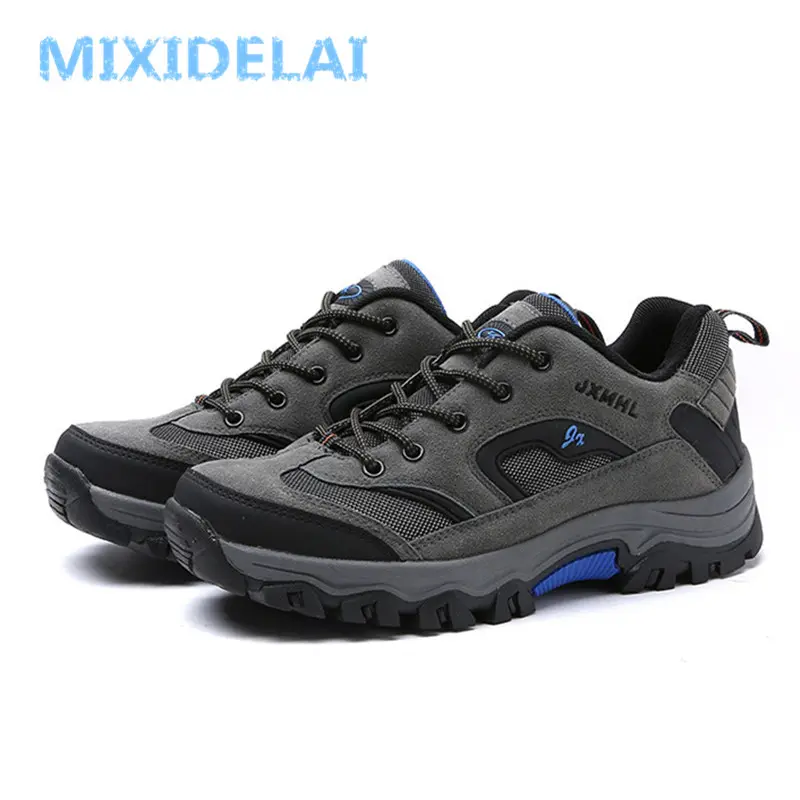 MIXIDELAI Big Size 39-47 Fashion Men Shoes Comfortable Waterproof Outdoor Casual Shoes Lace-Up Spring Autumn Rubber Sneakers