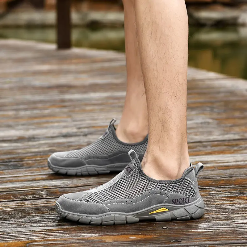 Classic Summer Sneakers Breathable Loafers Mesh Men Casual Shoes Fashion Lightweight Men's Shoes Outdoor Non-Slip Walking Shoes