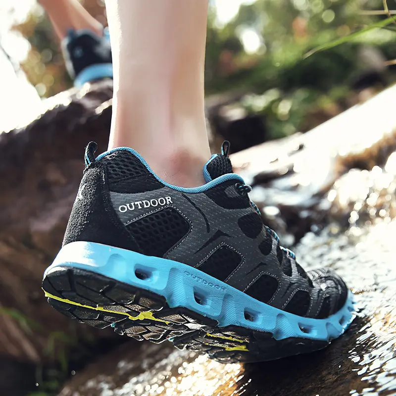 2024 New Brand Mens Breathable Mesh Sneakers Men's Shoes Outdoor Flat Shoes Men Comfortable Handmade Casual Shoes Big Size 35-46