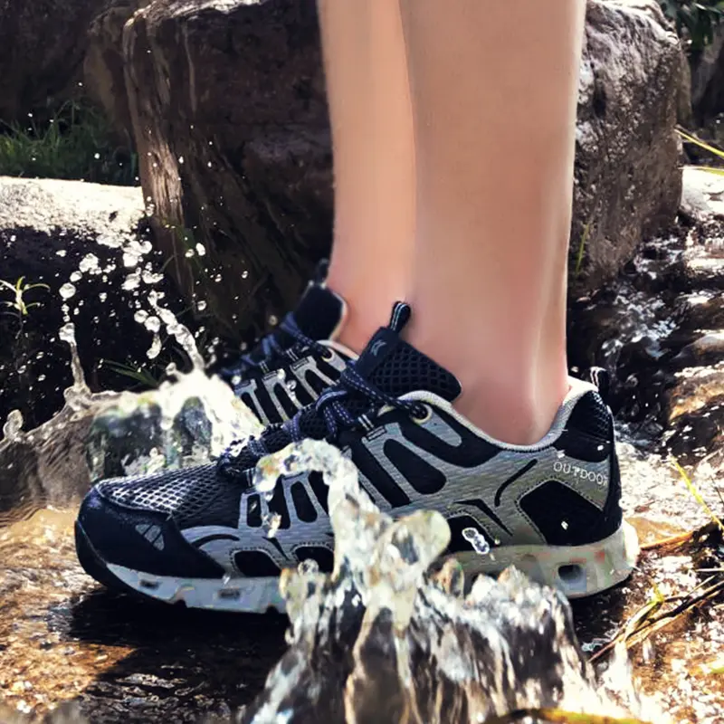 2024 New Brand Mens Breathable Mesh Sneakers Men's Shoes Outdoor Flat Shoes Men Comfortable Handmade Casual Shoes Big Size 35-46