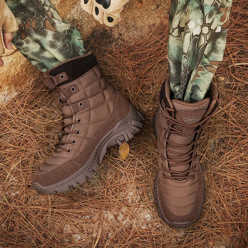 New Autumn Men's Boots Outdoor Anti-Slip Men's Desert Boots Comfortable Spring Men Work Ankle Boots High Top Motorcycle Boots