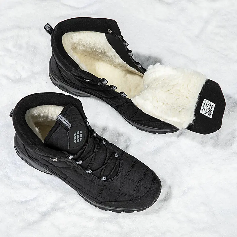 Men's Winter Snow Boots Waterproof Sneakers Thickened Plush Men's Ankle Boots Outdoor Men's Hiking Boots Super Warm Men's Shoes
