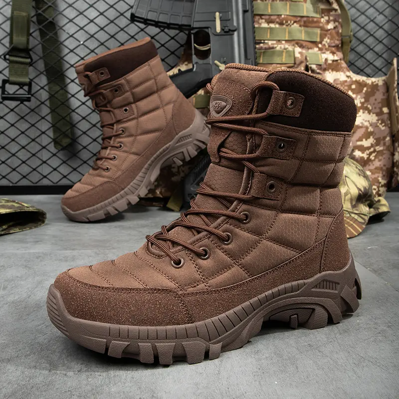 New Autumn Men's Boots Outdoor Anti-Slip Men's Desert Boots Comfortable Spring Men Work Ankle Boots High Top Motorcycle Boots