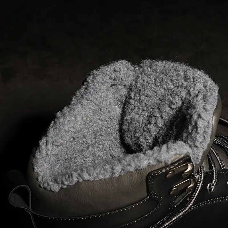 Super Warm Men Winter Boots Big Size Men Boots Fur Plush Snow Boots Waterproof Winter Shoes For Men High Top Outdoor Boots Shoes