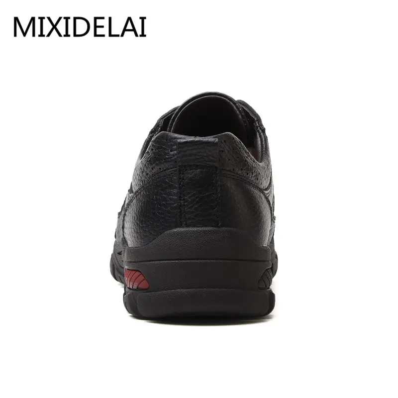 MIXIDELAI Flats New Arrival Authentic Brand Casual Men Genuine Leather Loafers Shoes Plus Size 38-48 Handmade Moccasins Shoes