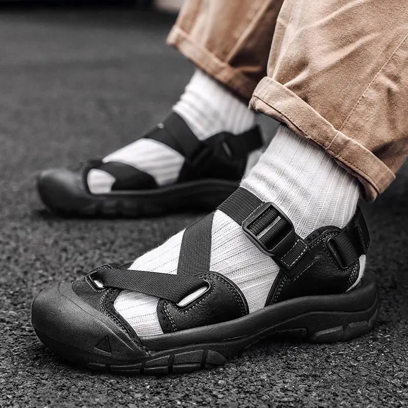 Summer Casual Men's Soft Sandals Comfortable Breathable Men's Walking Shoes Roman Summer Non-slip Outdoor Beach Sandals Sneakers