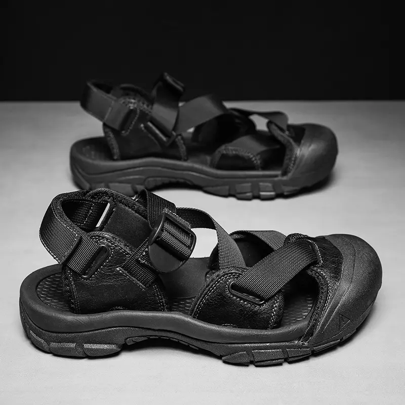 Summer Casual Men's Soft Sandals Comfortable Breathable Men's Walking Shoes Roman Summer Non-slip Outdoor Beach Sandals Sneakers