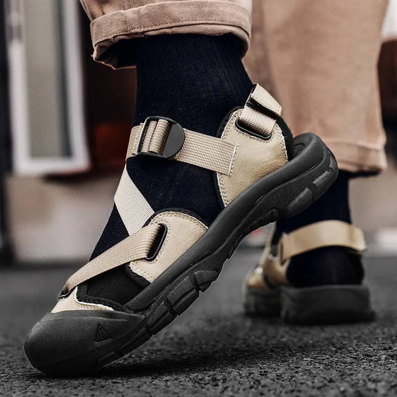 Summer Casual Men's Soft Sandals Comfortable Breathable Men's Walking Shoes Roman Summer Non-slip Outdoor Beach Sandals Sneakers