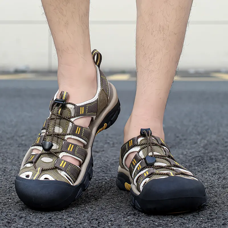 Outdoor Men's Sandals Non-slip Men's Casual Sneakers Comfortable Beach Sandals Plus Size Summer Men's Breathable Wading Shoes