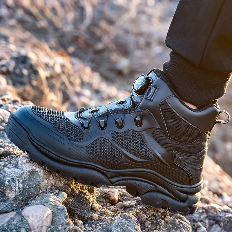 High-Top Work Boots Indestructible Safety Shoes Men Steel Toe Shoes Puncture-Proof Sneakers Male Shoes Men Non Slip Work Shoes