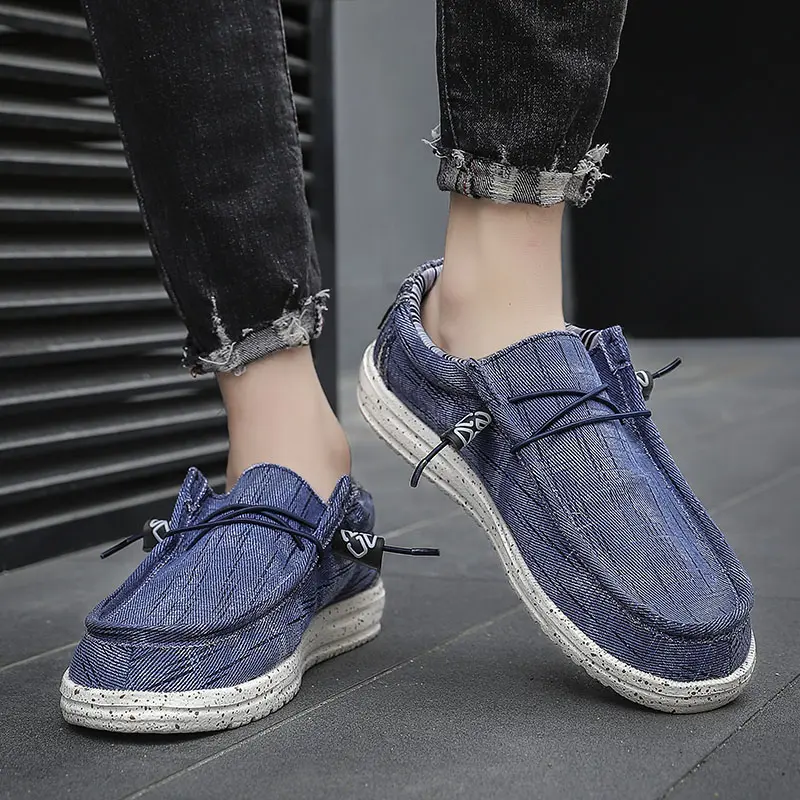 2024 New Spring Summer Men's Vulcanized Shoes Comfortable Breathable Canvas Shoes Men's Flat Shoes Soft Men's Shoes Big Size 48