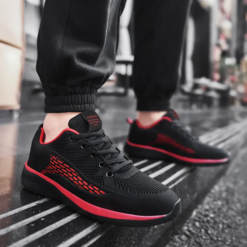 New Summer Mesh Men's Casual Shoes Fashion Outdoor Men Walking Sneakers Lightweight Breathable Shoes Lace-Up Men's Flats Shoes