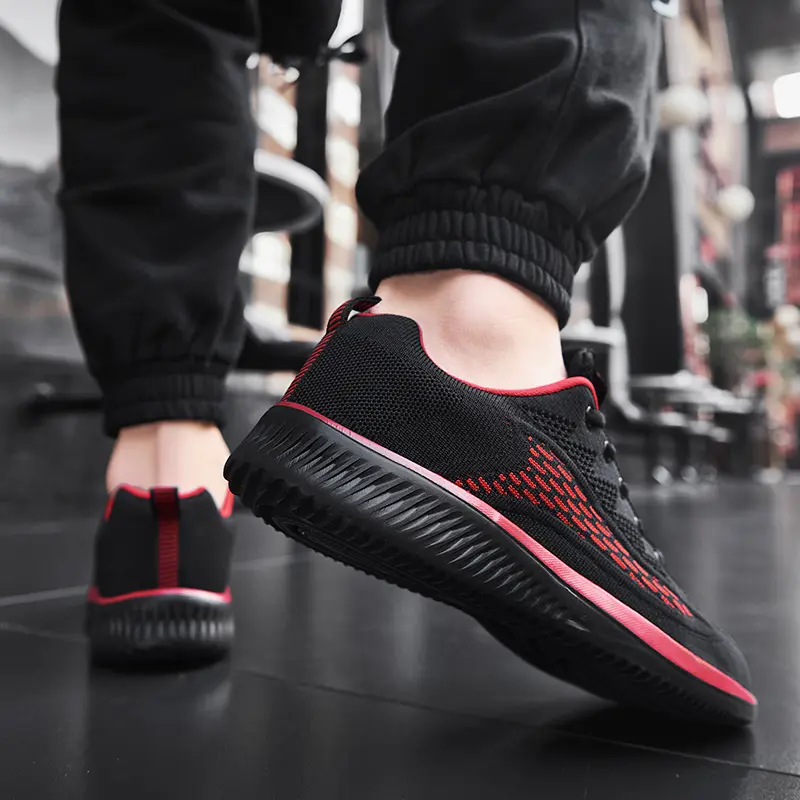 New Summer Mesh Men's Casual Shoes Fashion Outdoor Men Walking Sneakers Lightweight Breathable Shoes Lace-Up Men's Flats Shoes