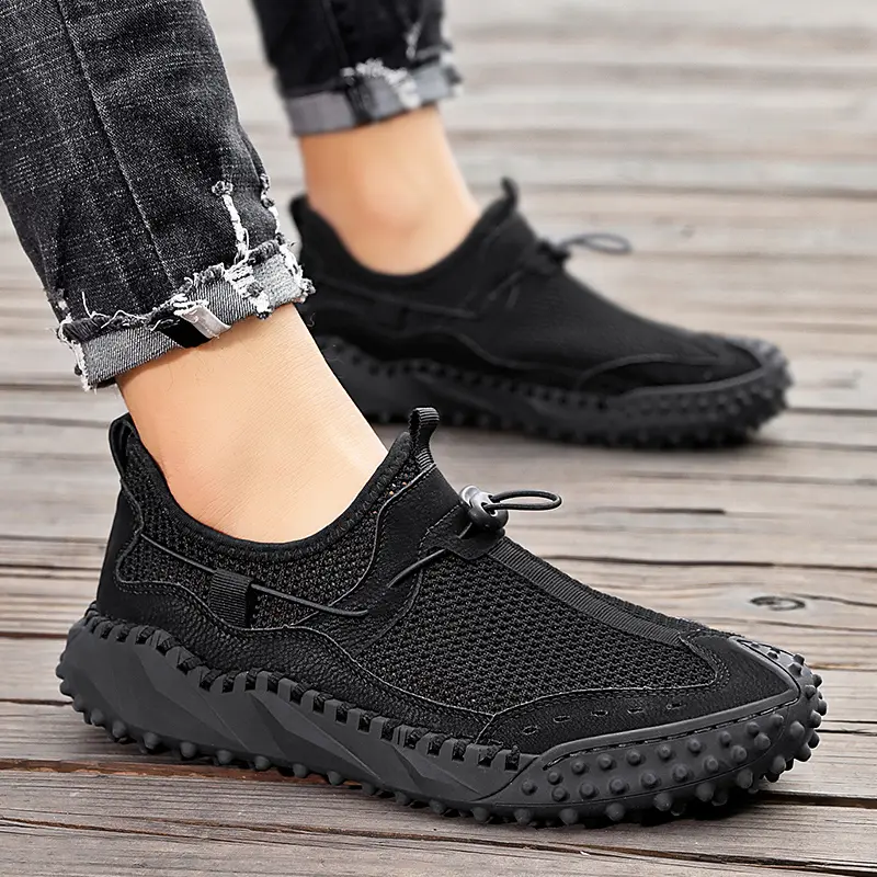 Brand Summer Mesh Men's Shoes New Breathable Flat Casual Shoes Outdoor Walking Men's Sneakers Hiking Shoes Zapatillas Hombre