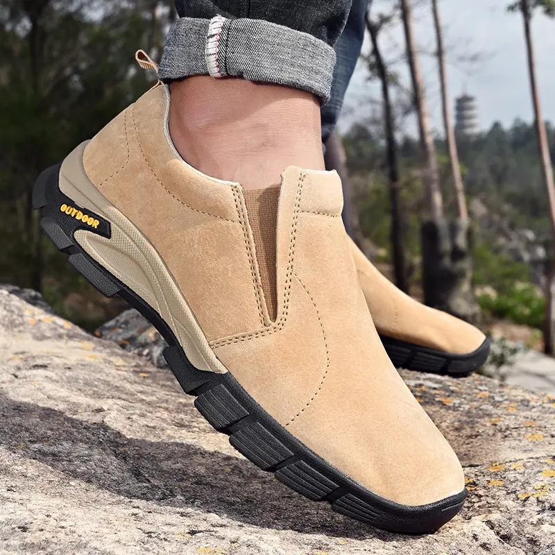 Brand Men's Shoes Genuine Leather Casual Shoes Outdoor Men's Breathable Sneakers Suede Original Men's Moccasins Loafers Sneakers