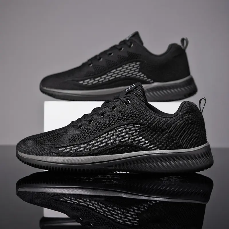 New Summer Mesh Men's Casual Shoes Fashion Outdoor Men Walking Sneakers Lightweight Breathable Shoes Lace-Up Men's Flats Shoes