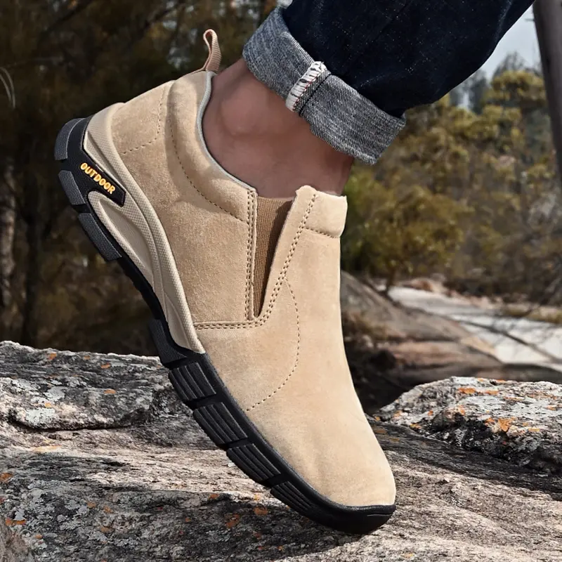 Brand Men's Shoes Genuine Leather Casual Shoes Outdoor Men's Breathable Sneakers Suede Original Men's Moccasins Loafers Sneakers