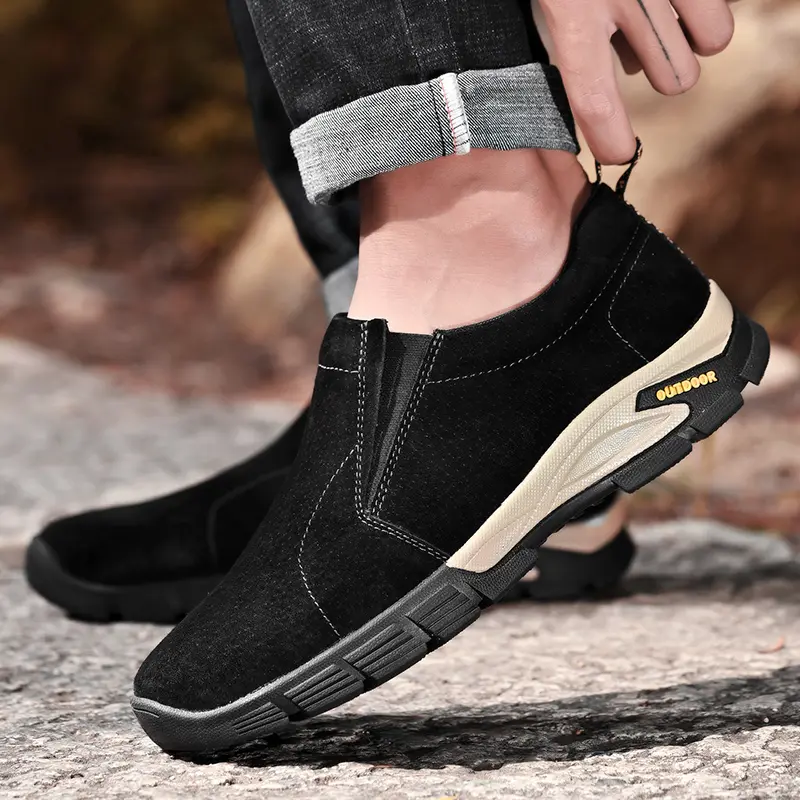 Brand Men's Shoes Genuine Leather Casual Shoes Outdoor Men's Breathable Sneakers Suede Original Men's Moccasins Loafers Sneakers