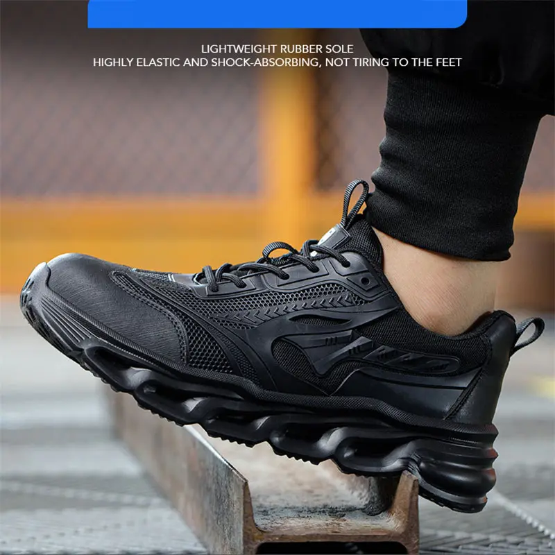 Work Sneakers for Men Safety Shoes Anti-smash Anti puncture Indestructible shoes Breathable comfort Steel Toe Protection Shoes