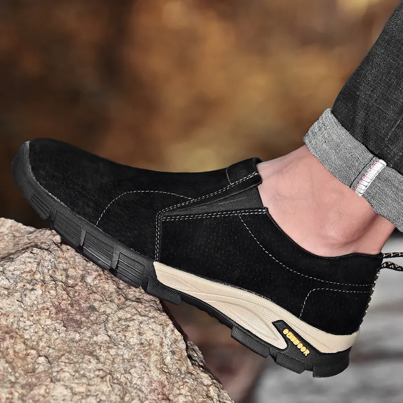 Brand Men's Shoes Genuine Leather Casual Shoes Outdoor Men's Breathable Sneakers Suede Original Men's Moccasins Loafers Sneakers