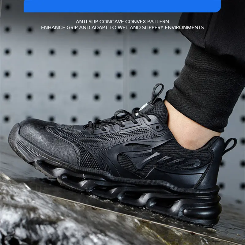 Work Sneakers for Men Safety Shoes Anti-smash Anti puncture Indestructible shoes Breathable comfort Steel Toe Protection Shoes
