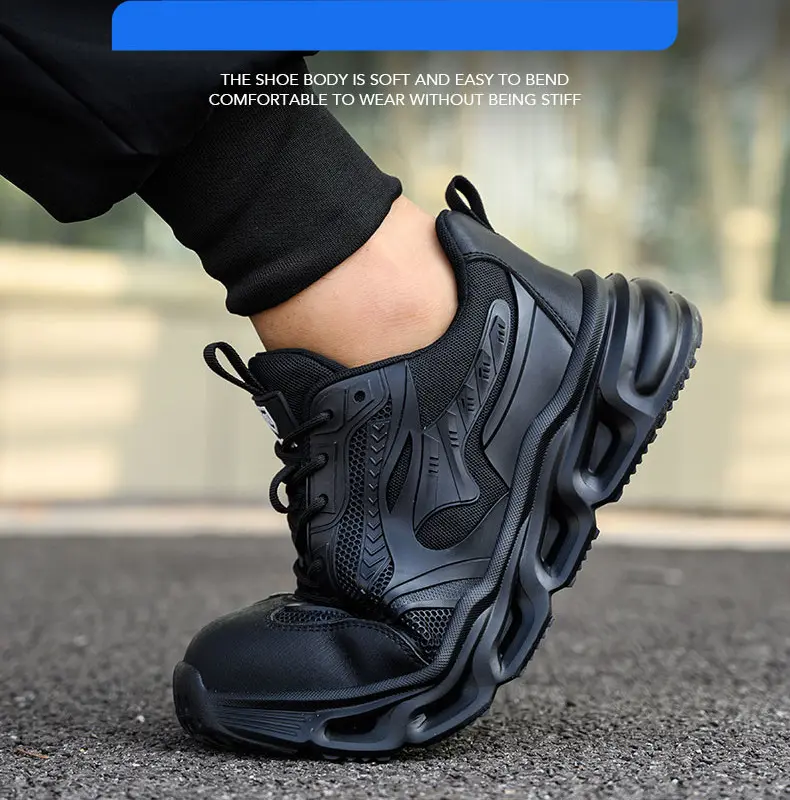 Work Sneakers for Men Safety Shoes Anti-smash Anti puncture Indestructible shoes Breathable comfort Steel Toe Protection Shoes