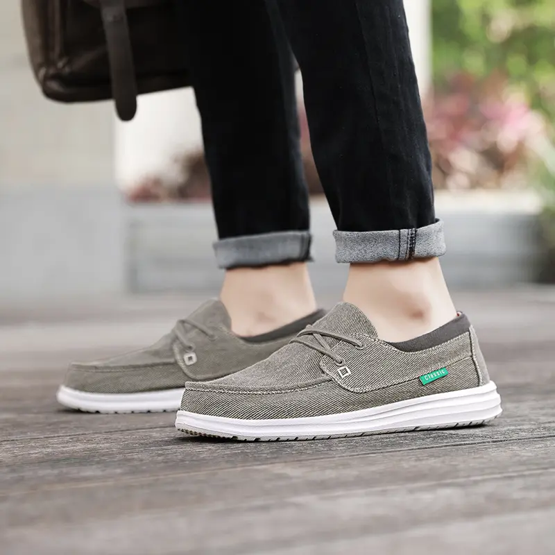 Spring Summer Sneakers Men's Vulcanized Shoes Comfortable Breathable Canvas Shoes Men's Flat Shoes Soft Men's Shoes Big Size 47